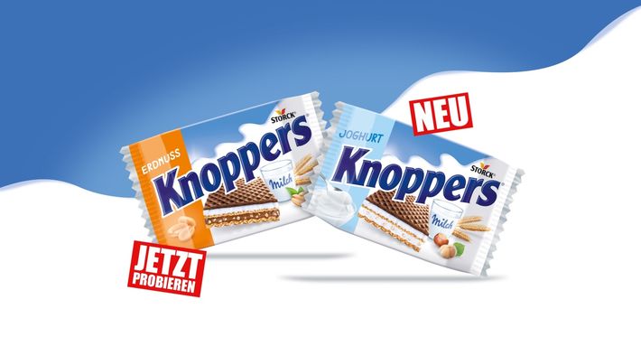 Knoppers: Zeit für dauerhafte Abwechslung! Crunch it, love it, taste it.